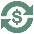 refresh money icon illustration